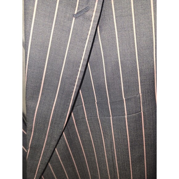 Ranieri Uomo 54L Blazer | Super 150’s Wool | Made in Italy | Navy Pink Pinstripe - Picture 4 of 16